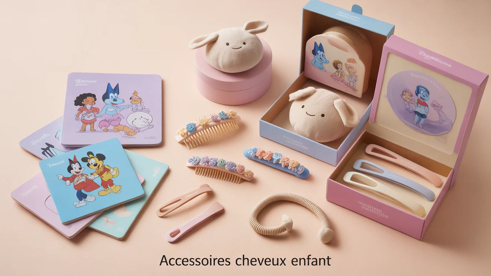 Accessoires cheveux enfant : brosses, barrettes et coffrets par personnage