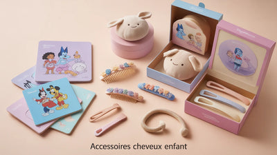 Accessoires cheveux enfant : brosses, barrettes et coffrets par personnage