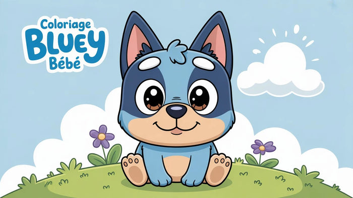 Coloriage Bluey Bébé à imprimer | 20 dessins PDF gratuits