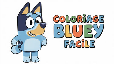 Coloriage Bluey Facile à imprimer | 20 dessins enfant