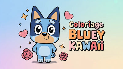 Coloriage Bluey Kawaii à imprimer | 20 dessins PDF gratuits