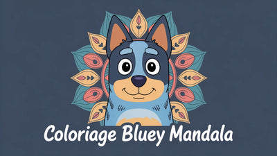 Coloriage Bluey Mandala à imprimer | 20 dessins PDF