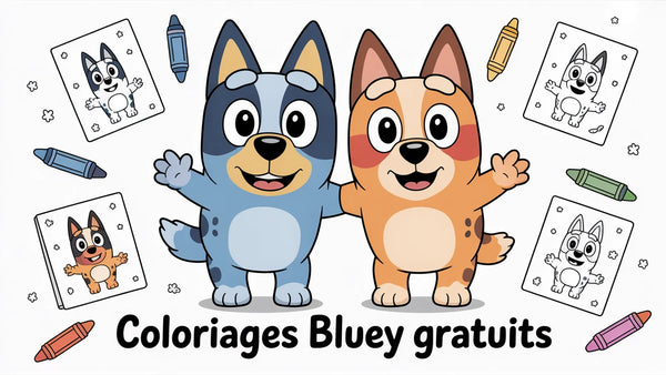 Coloriage Bluey à imprimer gratuit | +140 dessins PDF
