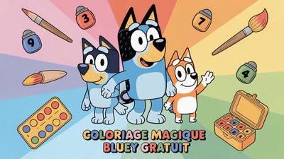 Coloriage Magique Bluey gratuit en ligne | 10 grilles pour enfants