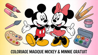 Coloriage Magique Mickey &amp; Minnie gratuit en ligne | 10 grilles pour enfants
