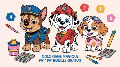 Coloriage Magique Pat' Patrouille gratuit en ligne | 10 grilles pour enfants