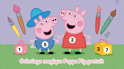 Coloriage Magique Peppa Pig gratuit en ligne | 10 grilles pour enfants