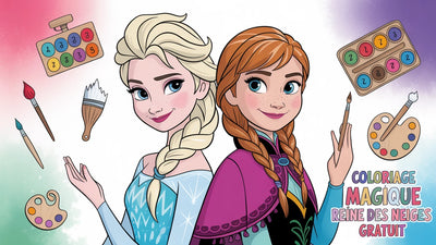 Coloriage Magique Reine des Neiges gratuit en ligne | 10 grilles pour enfants