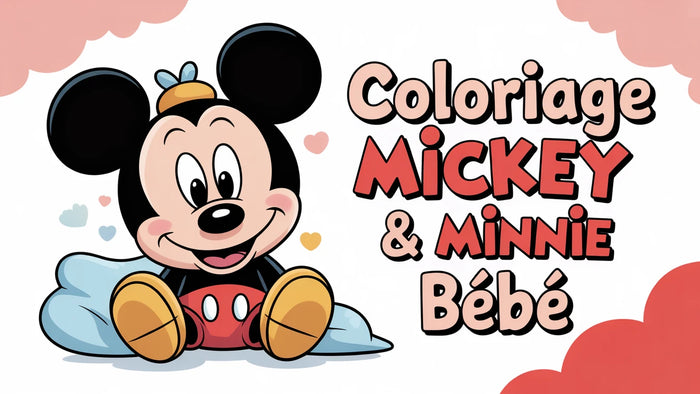 Coloriage Mickey & Minnie Bébé | 20 dessins PDF gratuits