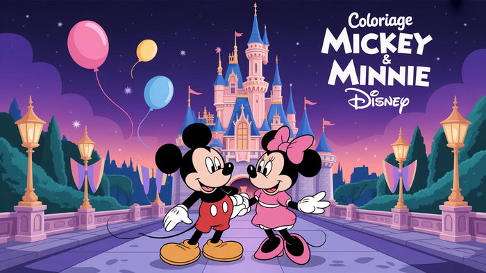 Coloriage Mickey & Minnie Disney à imprimer | 20 dessins PDF