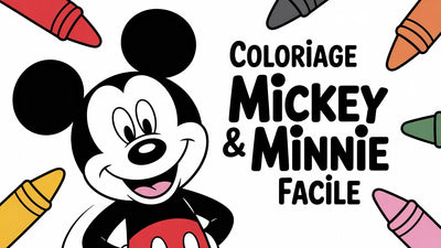 Coloriage Mickey & Minnie Facile à imprimer | 20 dessins enfant