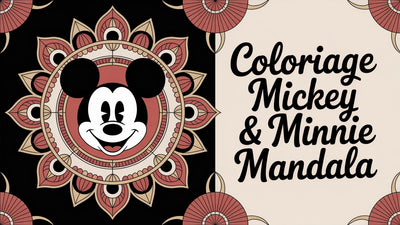 Coloriage Mickey & Minnie Mandala à imprimer | 20 dessins PDF