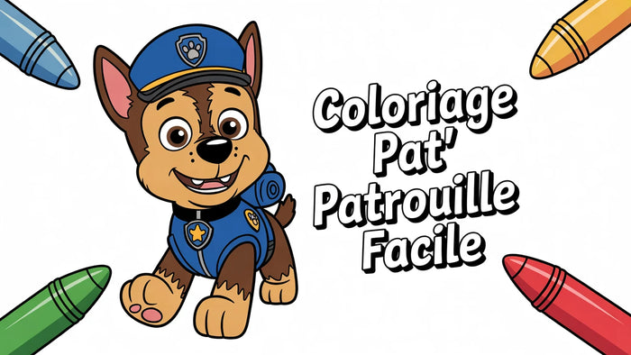 Coloriage Pat' Patrouille Facile à imprimer | 20 dessins enfant