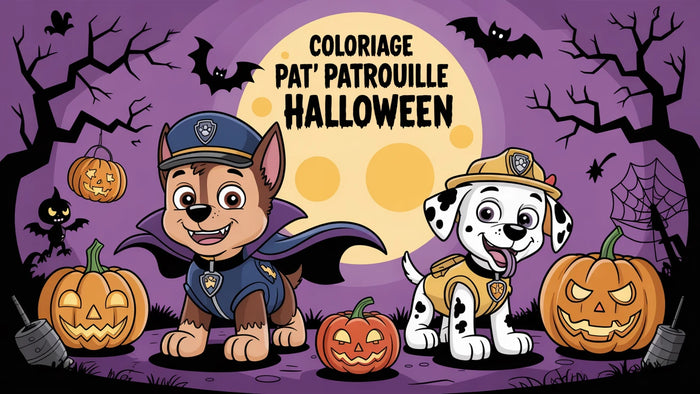 Coloriage Pat' Patrouille Halloween à imprimer | 20 dessins PDF