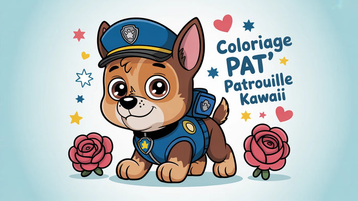 Coloriage Pat' Patrouille Kawaii | 20 dessins PDF gratuits