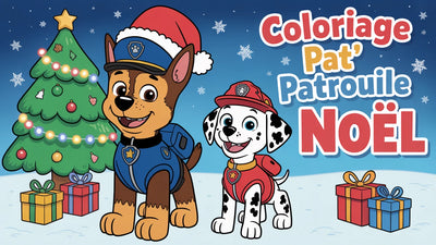 Coloriage Pat' Patrouille Noël | 20 dessins PDF gratuits