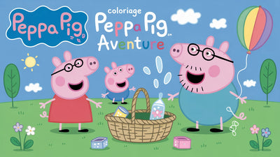 Coloriage Peppa Pig Aventure à imprimer | 20 dessins PDF
