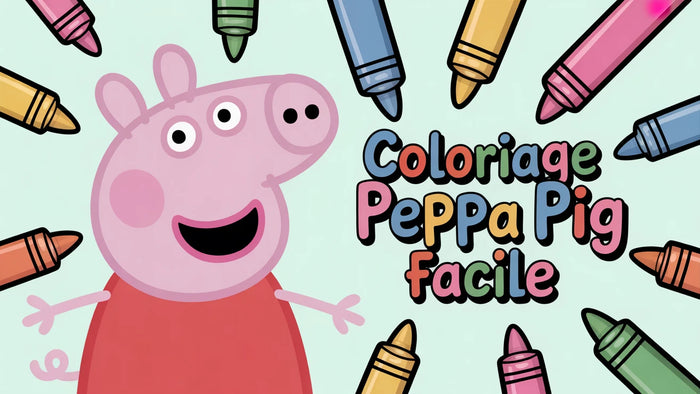 Coloriage Peppa Pig Facile à imprimer | 20 dessins enfant