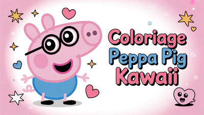 Coloriage Peppa Pig Kawaii à imprimer | 20 dessins PDF gratuits