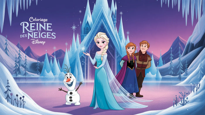 Coloriage Reine des Neiges Disney à imprimer | 20 dessins PDF