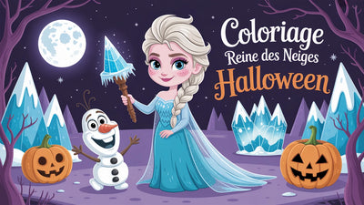 Coloriage Reine des Neiges Halloween à imprimer | 20 dessins PDF