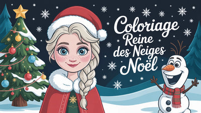Coloriage Reine des Neiges Noël | 20 dessins PDF gratuits