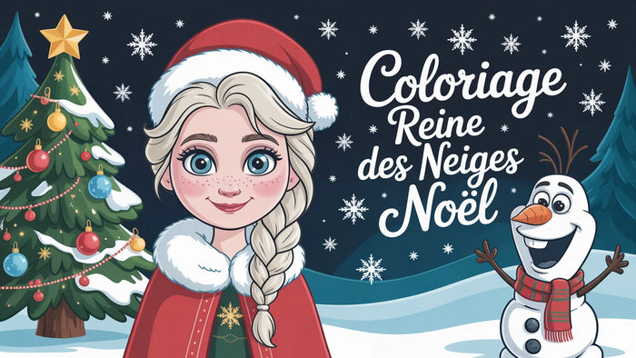 Coloriage Reine des Neiges Noël | 20 dessins PDF gratuits