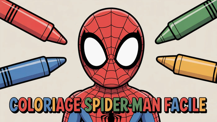 Coloriage Spider-Man Facile à imprimer | 20 dessins enfant