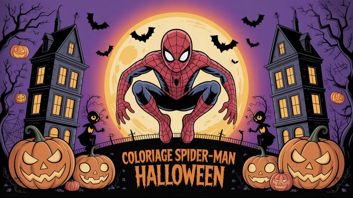 Coloriage Spider-Man Halloween à imprimer | 20 dessins PDF