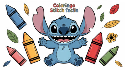 Coloriage Stitch Facile à imprimer | 20 dessins enfant