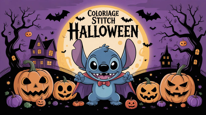 Coloriage Stitch Halloween à imprimer | 20 dessins PDF