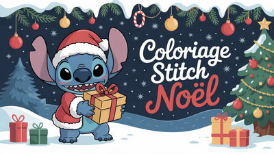 Coloriage Stitch Noël à imprimer | 20 dessins PDF gratuits