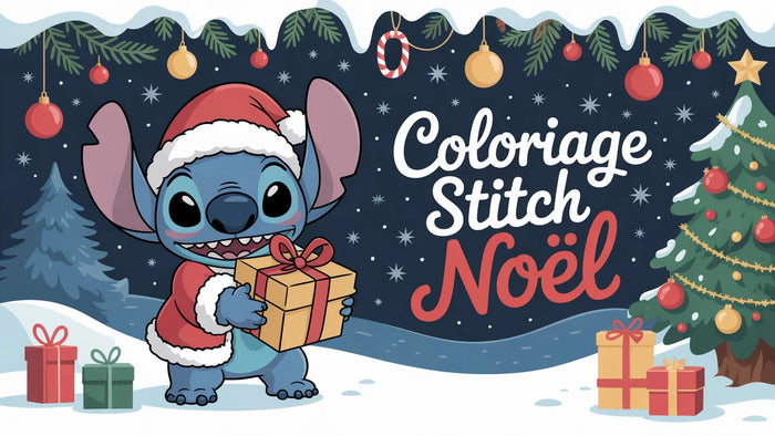 Coloriage Stitch Noël à imprimer | 20 dessins PDF gratuits