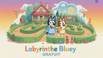 Labyrinthe Bluey a imprimer | 10 labyrinthes PDF gratuits