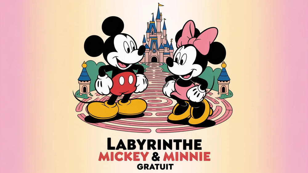 Labyrinthe Mickey &amp; Minnie a imprimer | 10 labyrinthes PDF gratuits