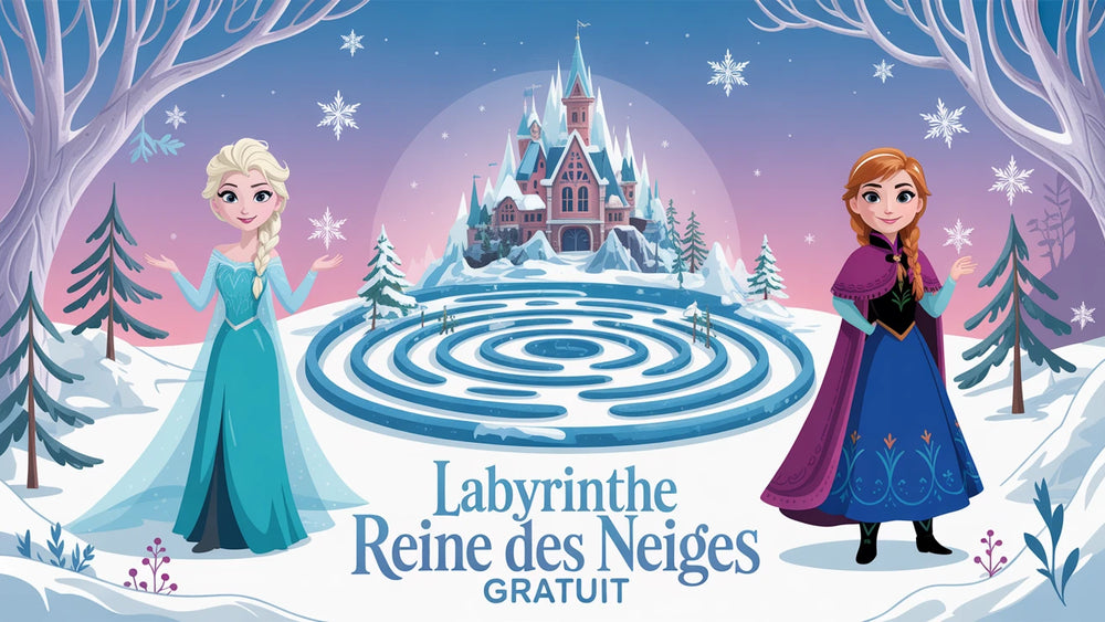 Labyrinthe Reine des Neiges a imprimer | 10 labyrinthes PDF gratuits