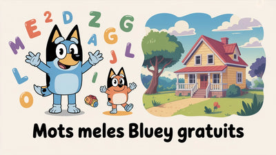 Mots Meles Bluey a imprimer | 10 grilles PDF gratuites