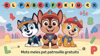 Mots Meles Pat' Patrouille a imprimer | 10 grilles PDF gratuites