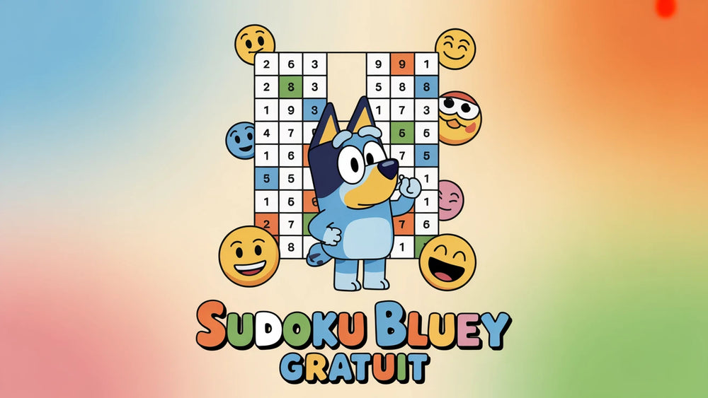 Sudoku Bluey gratuit en ligne | 9 grilles pour enfants