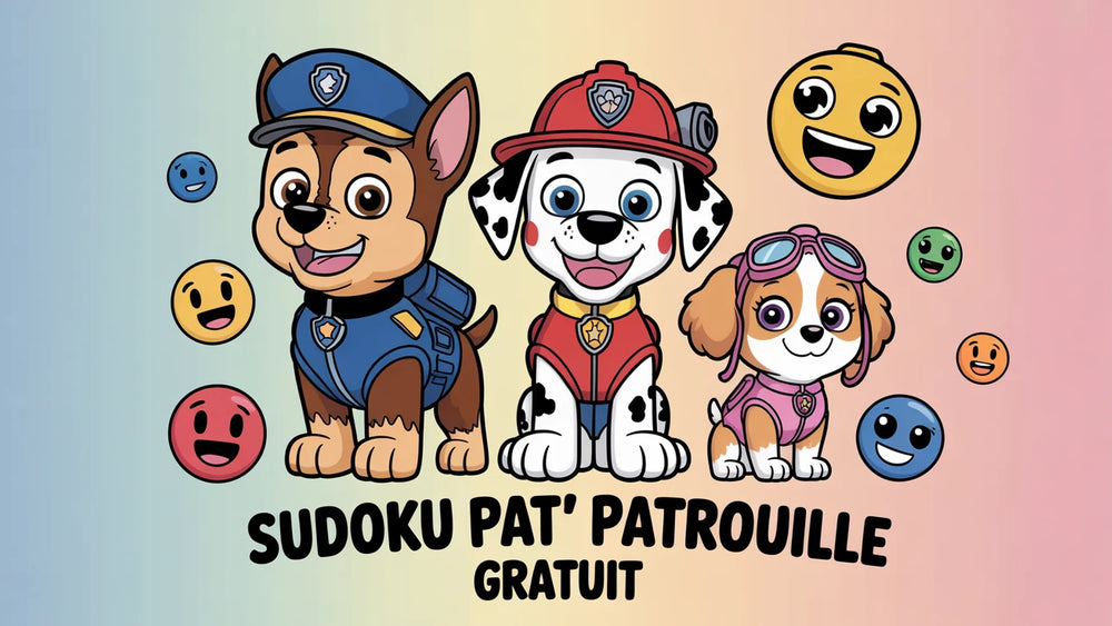 Sudoku Pat' Patrouille gratuit en ligne | 9 grilles pour enfants