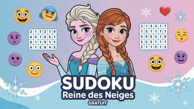 Sudoku Reine des Neiges gratuit en ligne | 9 grilles pour enfants