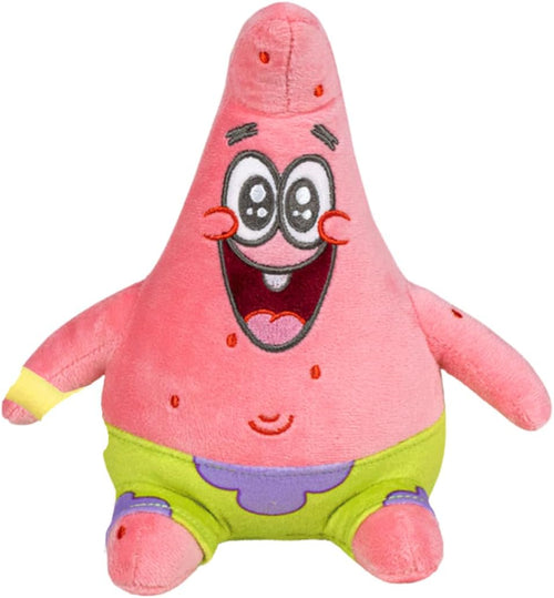 Peluche Patrick 22 cm Bob l’éponge en position debout sur fond neutre