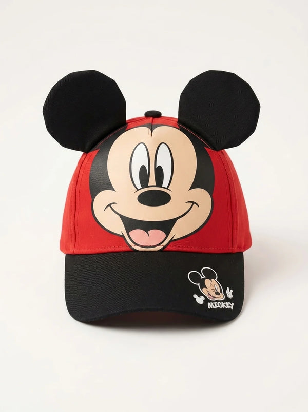 Casquette Mickey Mouse Enfant Rouge Réglable Coton