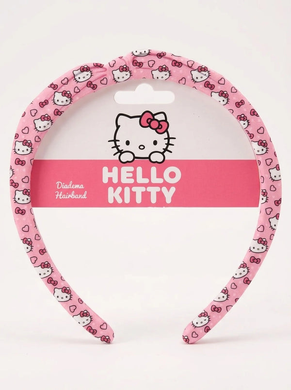 Diadème Hello Kitty en tissu doux pour fille - Bandeau élastique confortable