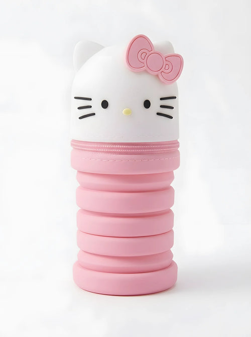 Trousse Hello Kitty Scolaire Taille Unique en Matière Résistante, vue d'ensemble sur fond blanc