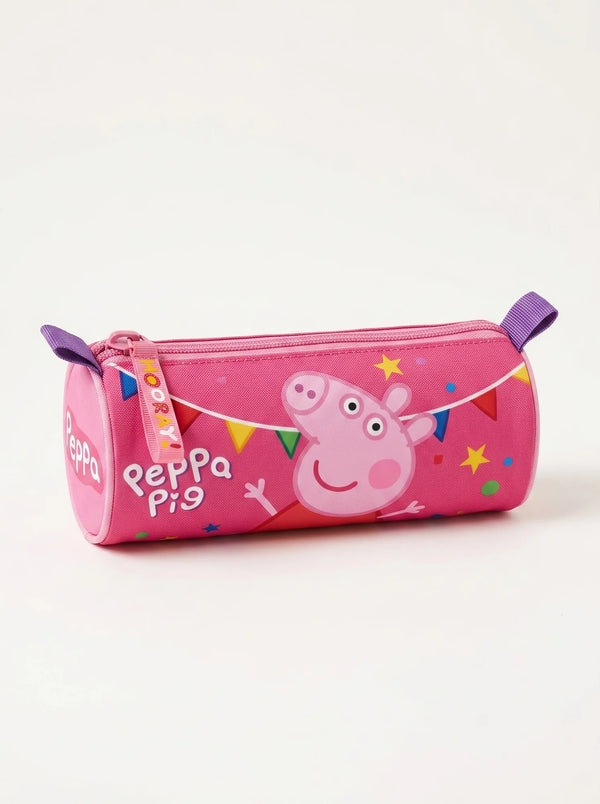 Trousse cylindrique Peppa Pig 21 cm porte-crayons polyester