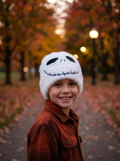 Bonnet Jack Skellington Enfant en situation d'utilisation