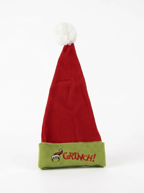 Bonnet The Grinch Enfant en Maille Élastique, vue d'ensemble sur fond blanc