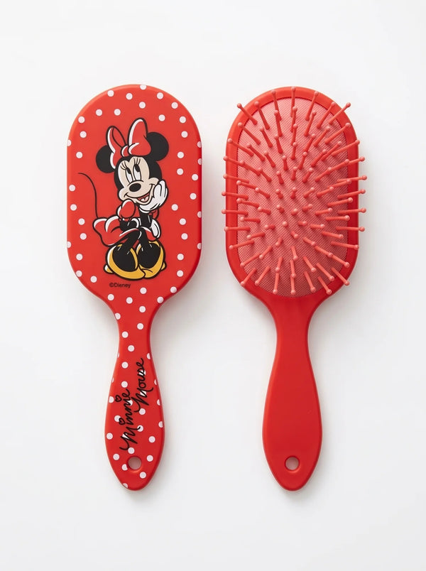 Brosse à Cheveux Démêlante Minnie Mouse Rouge, Rectangulaire, Tous Types de Cheveux