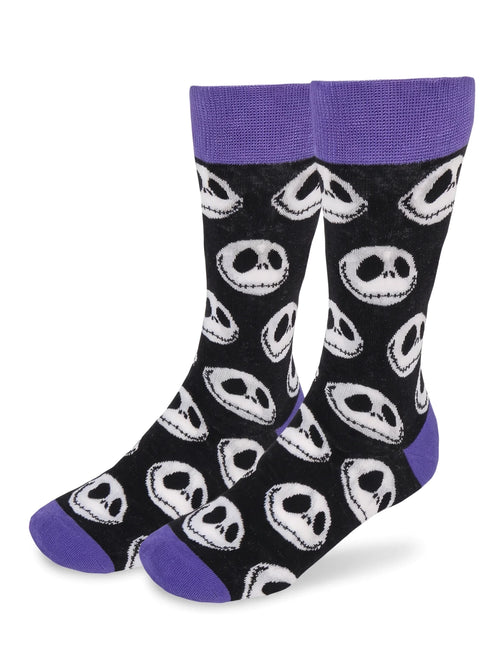 Chaussettes L'Étrange Noël de Monsieur Jack Noir, vue d'ensemble sur fond blanc